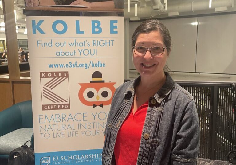 Phot Mary with E3 banner - Mary Lemon